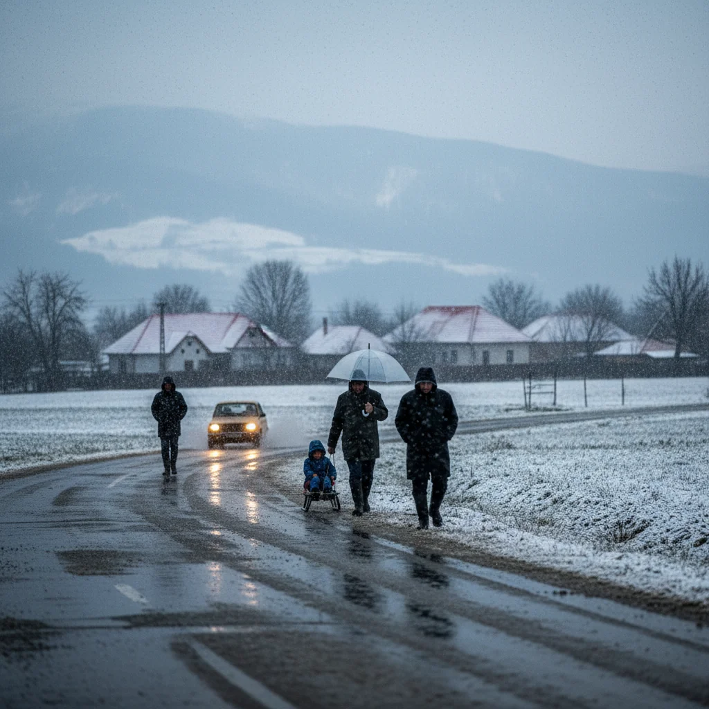 Ploi, lapoviță și ninsoare în majoritatea regiunilor din țară