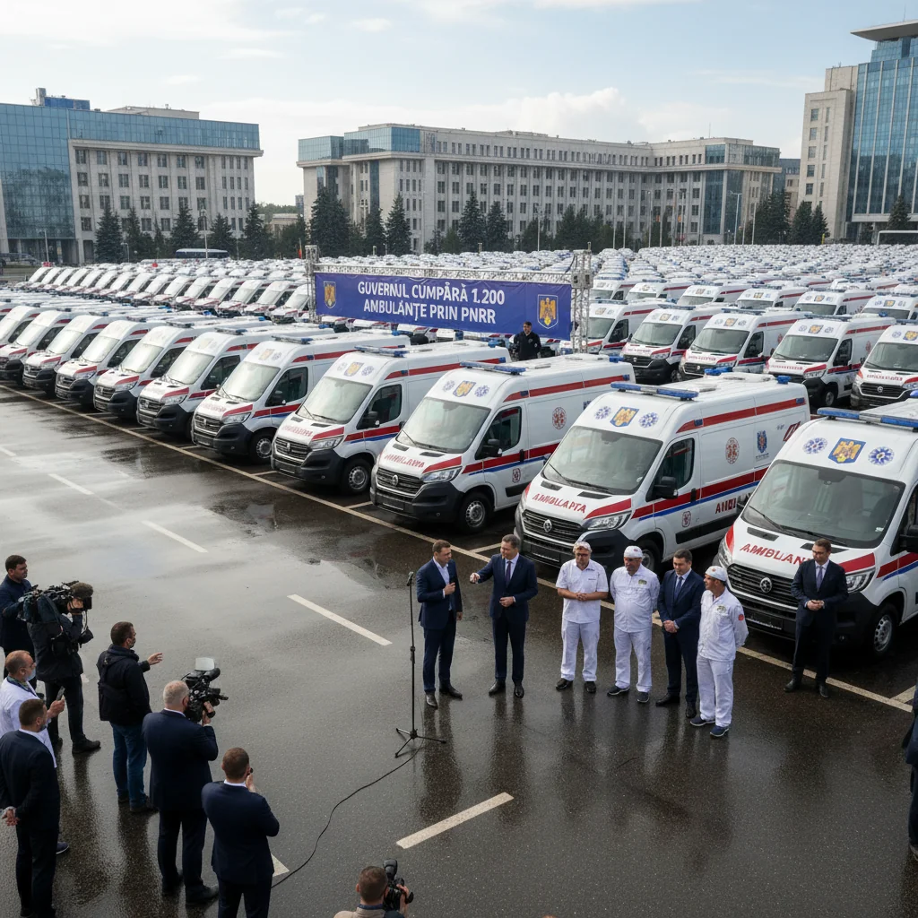 PNRR finanțează achiziția a 1.200 de ambulanțe pentru serviciile de urgență din România