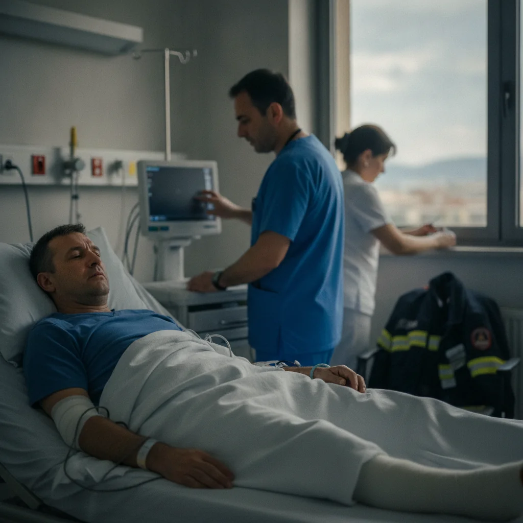 Pompier ISU Gorj, amputat de picior în Grecia după complicații medicale