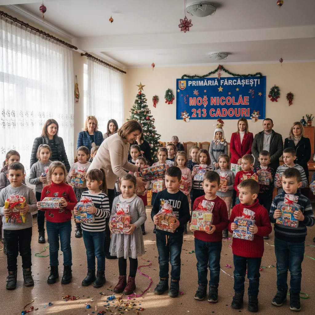 Primăria Fărcășești pregătește 213 cadouri de Moș Nicolae pentru copiii din comună