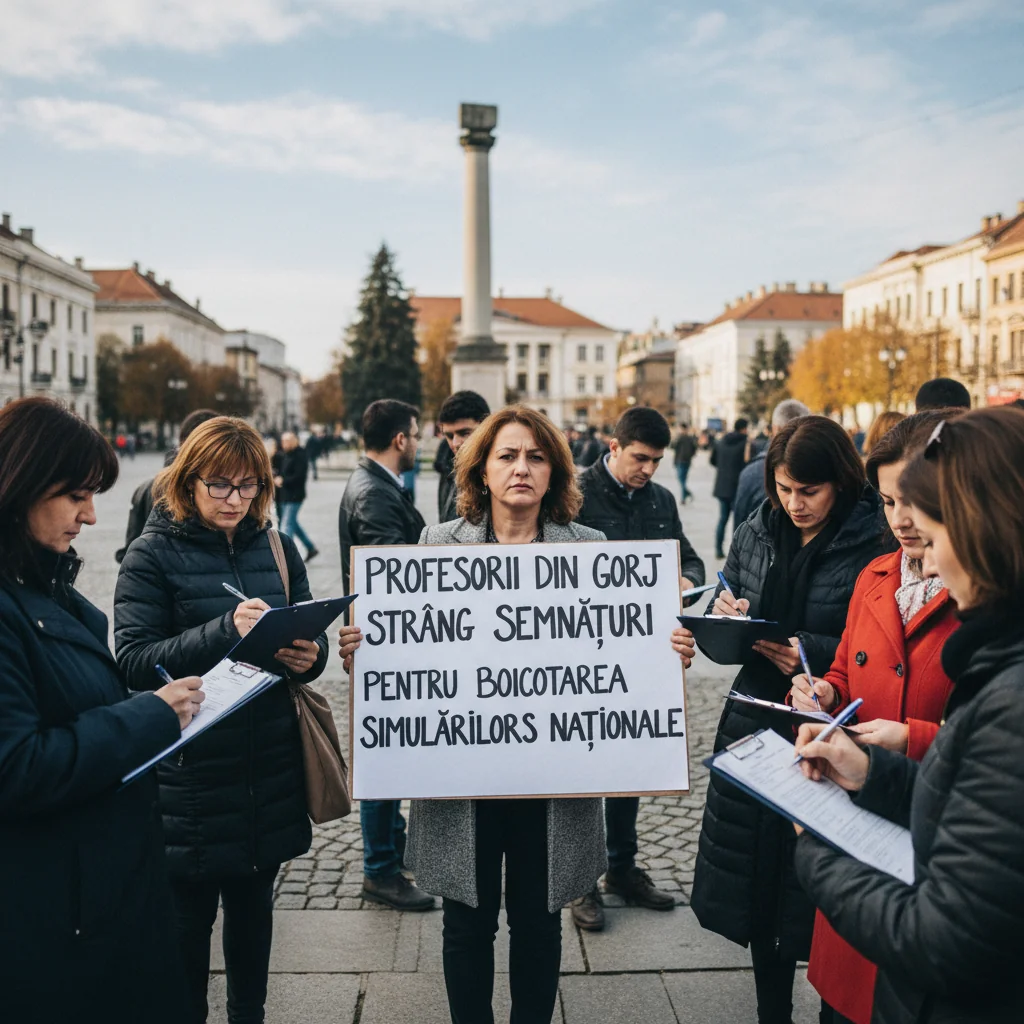 Profesorii din Târgu Jiu inițiază strângerea de semnături pentru boicotul simulărilor naționale