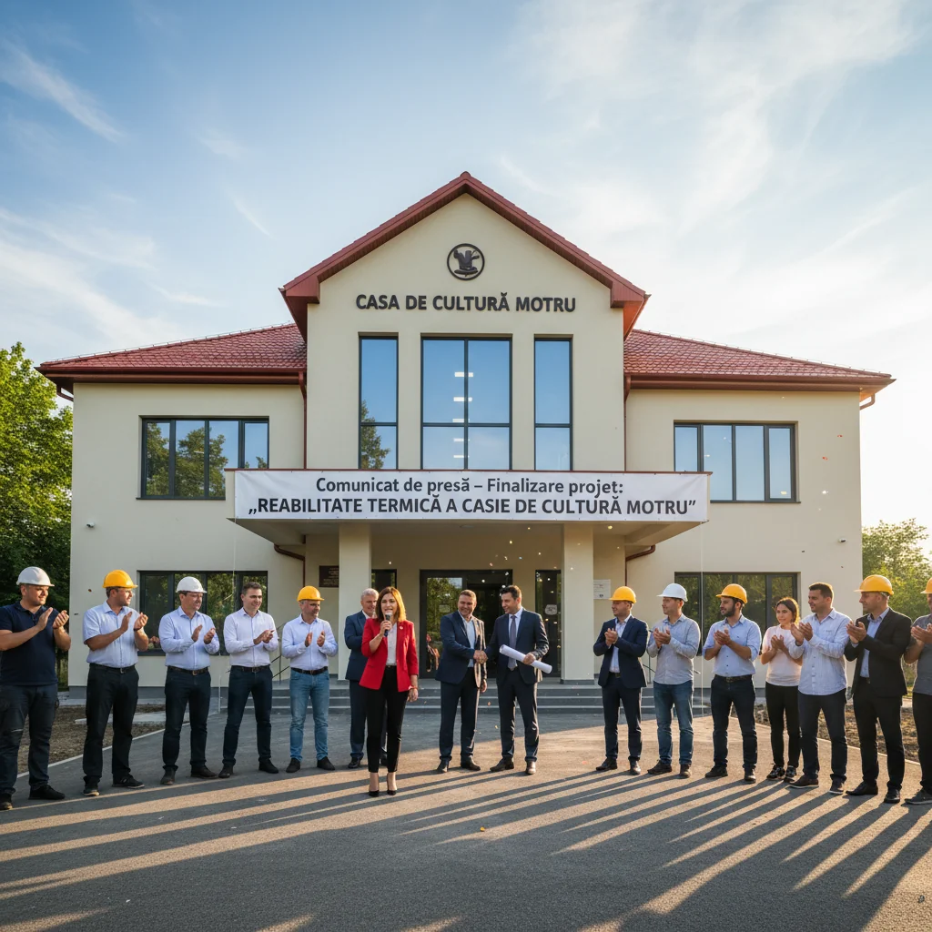 Reabilitare termică Casa de Cultură Motru – Comunicat de presă local