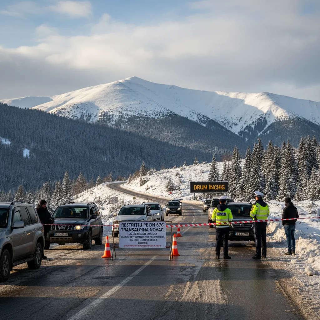 Restricții pe Transalpina, DN 67C, pentru siguranța circulației