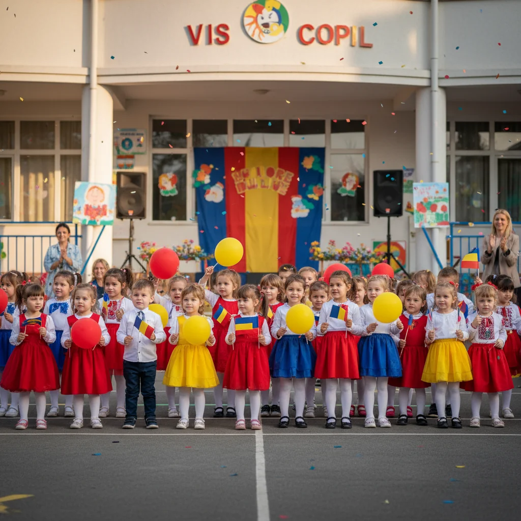 Sărbătoare în Culorile Tricolorului la Grădinița Vis de Copil din Târgu Jiu