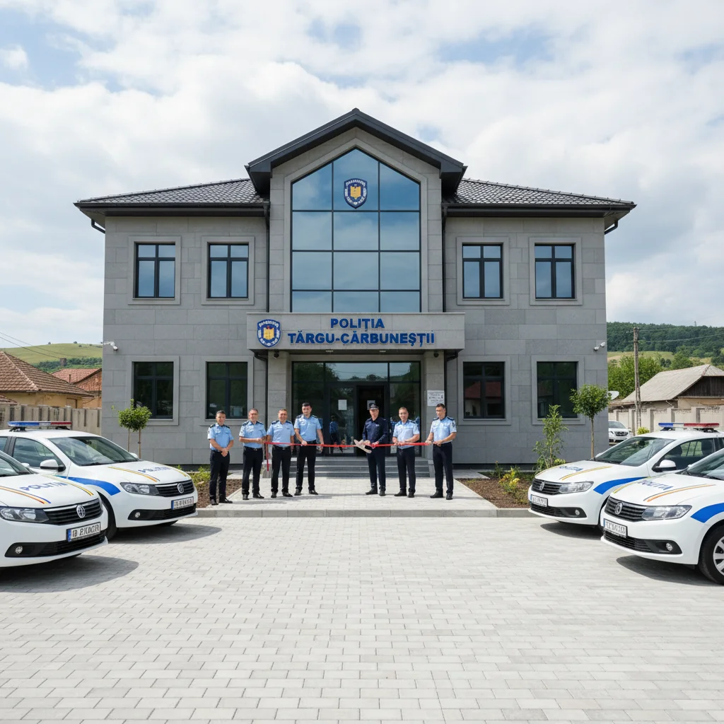 Sediul Poliției din Târgu-Cărbunești renovat cu aproape 7 milioane de lei – Imagini cu noua clădire