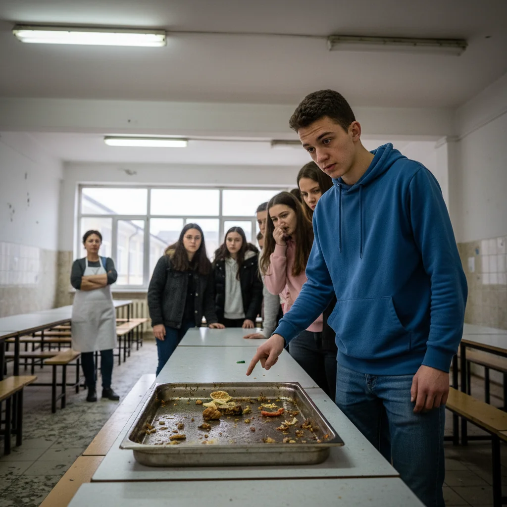 Sesizare de igienă la cantina unui liceu din Târgu Jiu, după o fotografie postată online