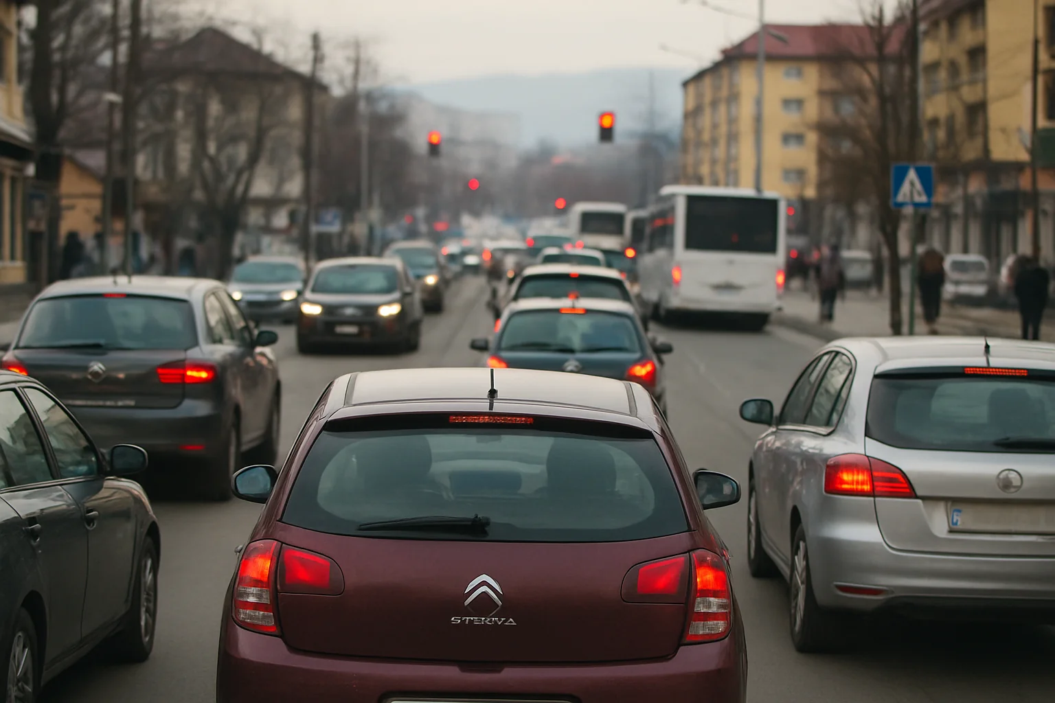 Situația traficului și recomandări pentru șoferii din Târgu Jiu, 2026-03-09