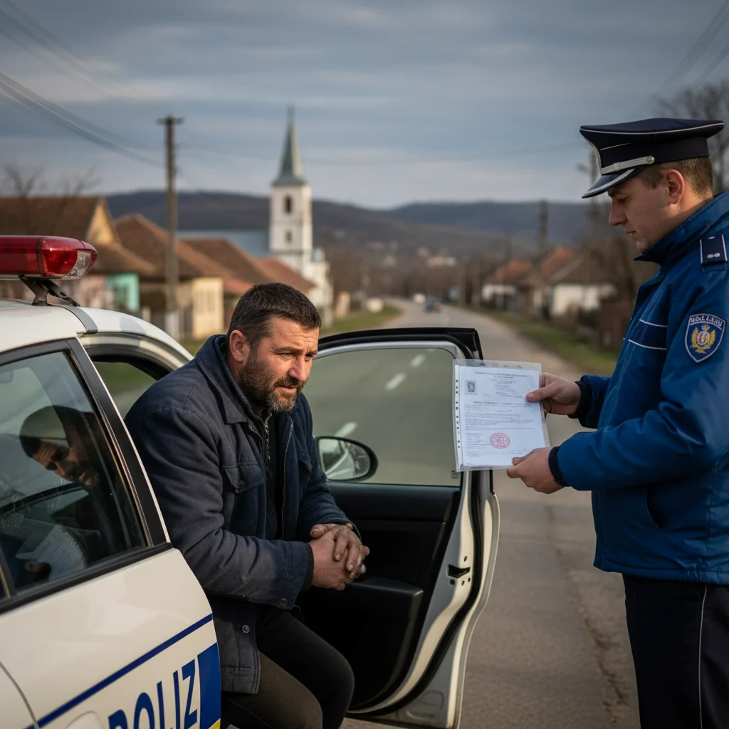 Șofer depistat în trafic la Romanești, conducând cu permisul suspendat