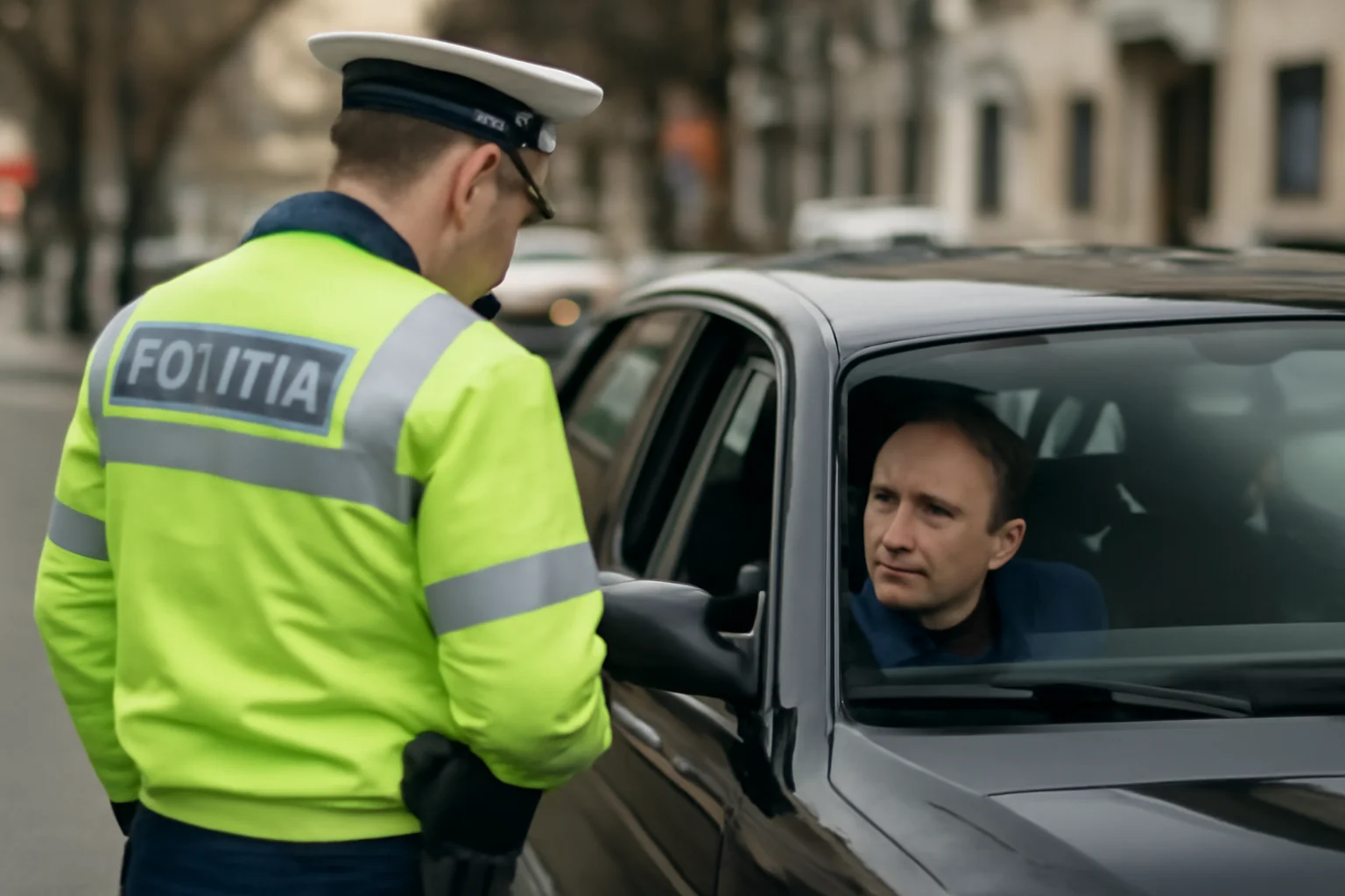 Șofer din Argeș depistat la Târgu-Jiu conducând cu număr de înmatriculare fals