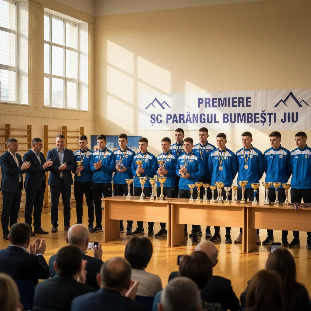 Sportivii de la SC Parângul Bumbești Jiu, recompensați în cadrul unei ceremonii locale