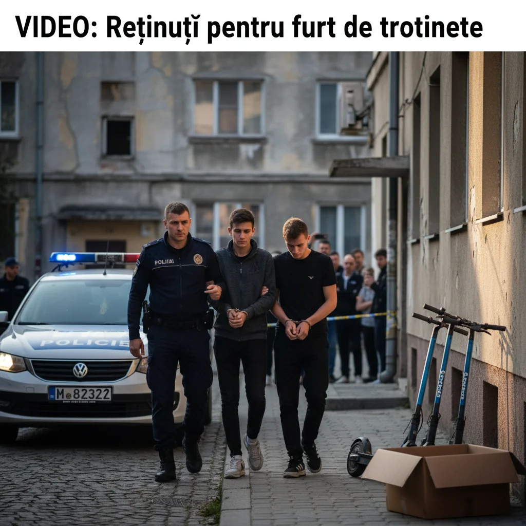 Suspecți arestați după sustragerea mai multor trotinete