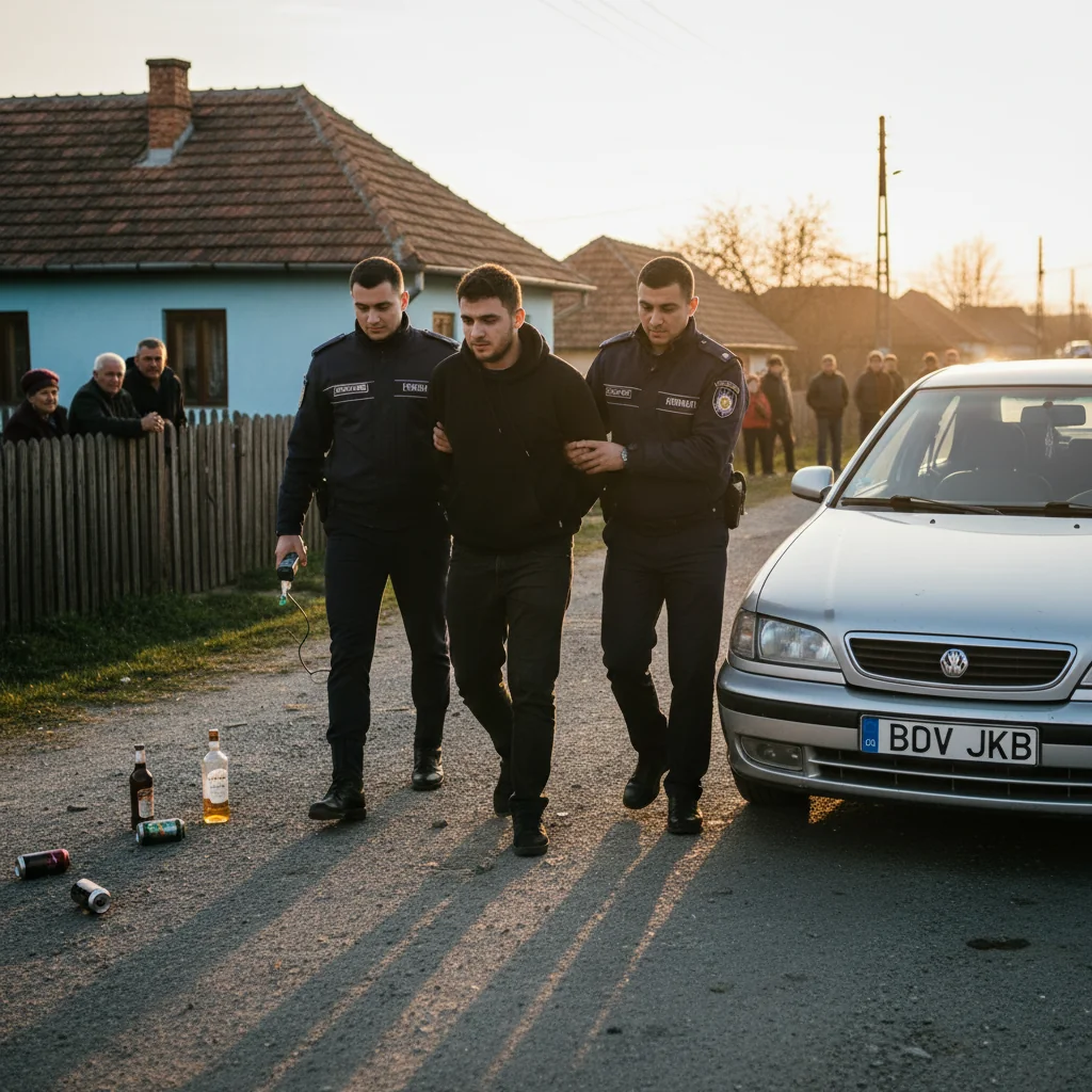 Tânăr din Turburea surprins conducând sub influența alcoolului