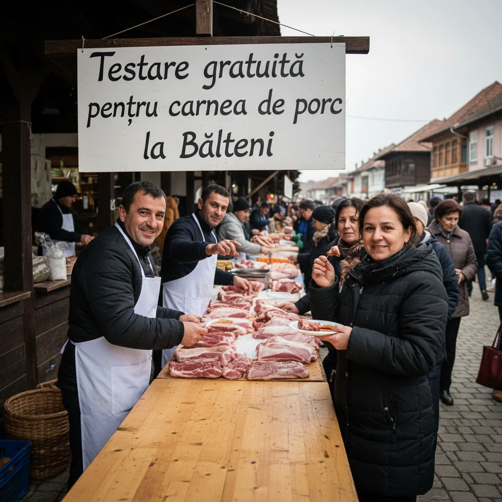 Testare gratuită a cărnii de porc disponibilă acum la Bâlteni