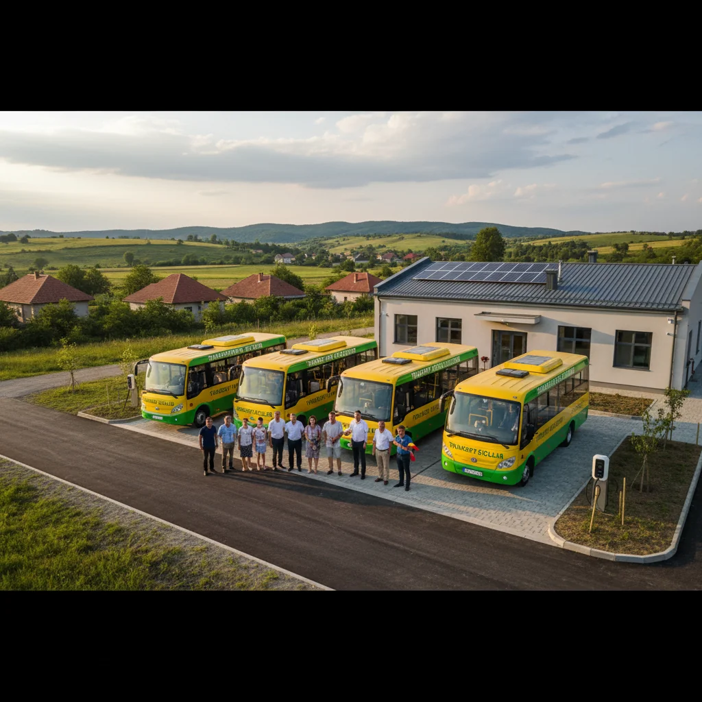 Transport școlar electric implementat în cinci localități din Gorj