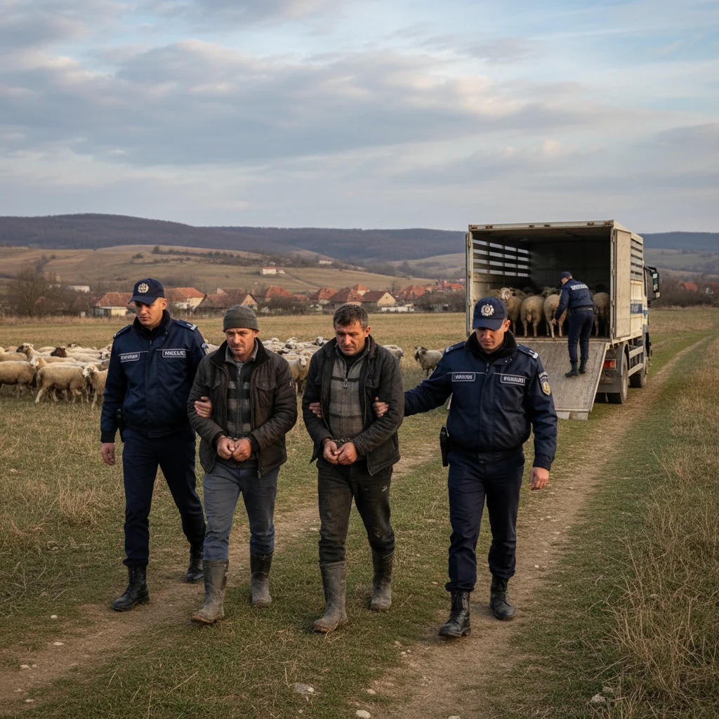 Trei hoți din Dolj și Mehedinți prinși și reținuți după ce au sustras 20 de oi
