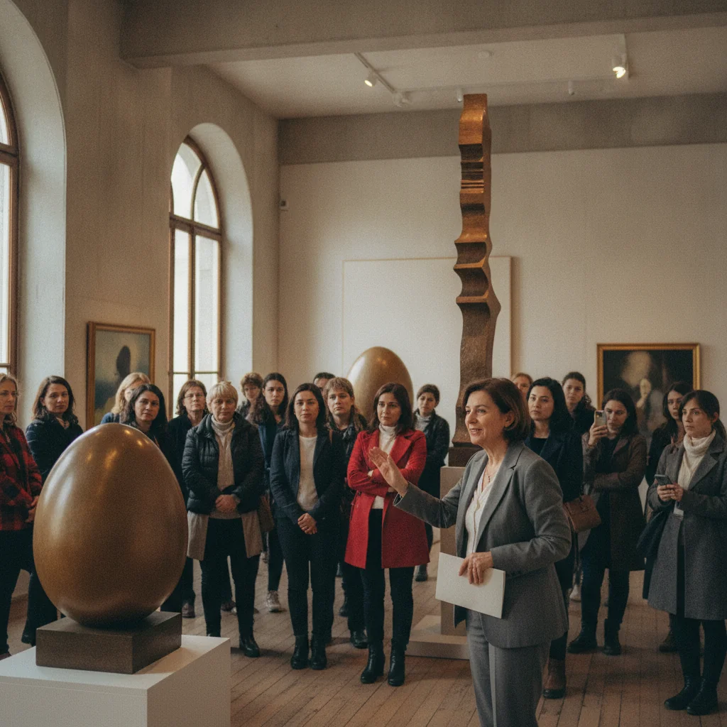 Tur ghidat cu Doina Lemny la expoziția Brâncuși, cu fotografii în premieră